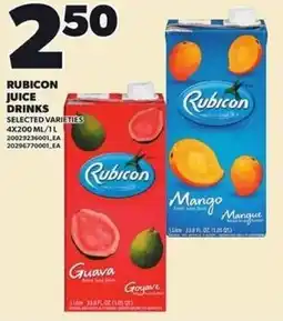 Independent Grocer Rubicon juice drinks offer