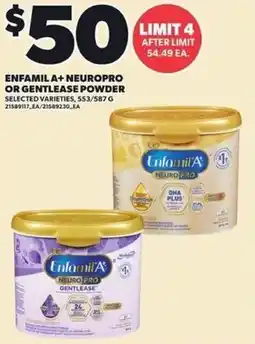 Independent Grocer Enfamil a+ neuropro or gentlease powder offer