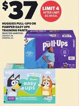 Independent Grocer Huggies pull-ups or pamper easy ups training pants offer