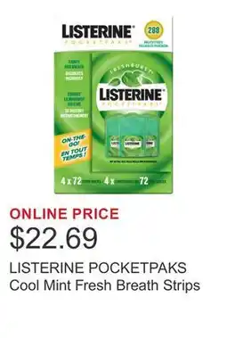 Costco LISTERINE POCKETPAKS Cool Mint Fresh Breath Strips offer