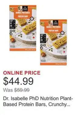 Costco Dr. Isabelle PhD Nutrition Plant-Based Protein Bars, Crunchy Caramel offer