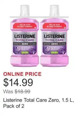 Costco Listerine Total Care Zero, 1.5 L, Pack of 2 offer