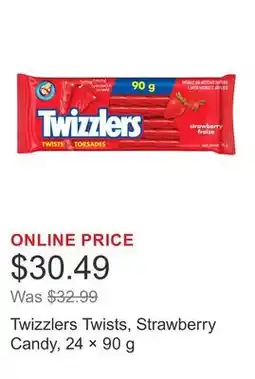 Costco Twizzlers Twists, Strawberry Candy, 24 × offer