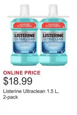 Costco Listerine Ultraclean 1.5 L, 2-pack offer