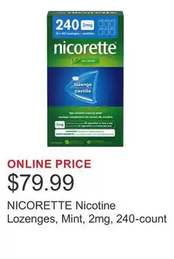 Costco NICORETTE Nicotine Lozenges, Mint, 2mg, 240-count offer