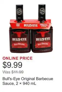 Costco Bull's-Eye Original Barbecue Sauce, 2 × offer