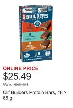 Costco Clif Builders Protein Bars, 18 × offer