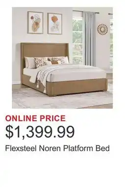 Costco Flexsteel Noren Platform Bed offer