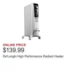 Costco De'Longhi High Performance Radiant Heater offer