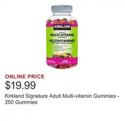 Costco Kirkland Signature Adult Multi-vitamin Gummies - 250 Gummies offer