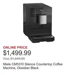 Costco Miele CM5310 Silence Countertop Coffee Machine, Obsidian Black offer