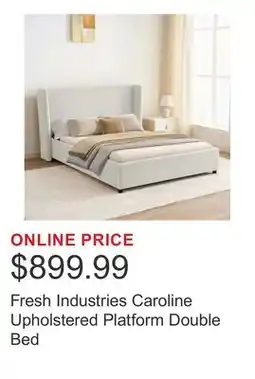 Costco Fresh Industries Caroline Upholstered Platform Double Bed offer