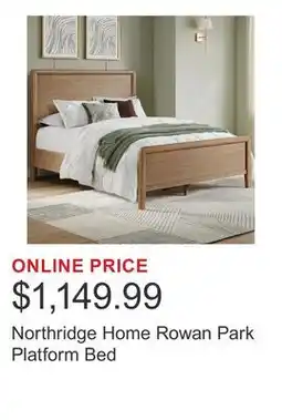Costco Northridge Home Rowan Park Platform Bed offer