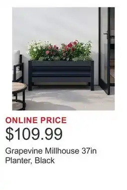 Costco Grapevine Millhouse 37in Planter, Black offer
