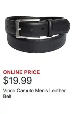 Costco Vince Camuto Men's Leather Belt offer