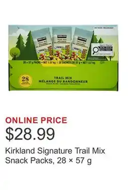Costco Kirkland Signature Trail Mix Snack Packs, 28 × offer