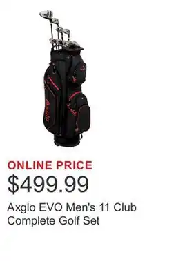 Costco Axglo EVO Men's 11 Club Complete Golf Set offer