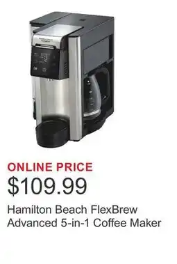Costco Hamilton Beach FlexBrew Advanced 5-in-1 Coffee Maker offer