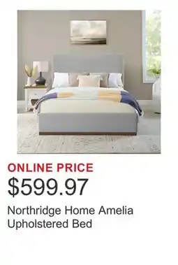 Costco Northridge Home Amelia Upholstered Bed offer