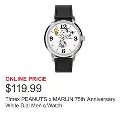 Costco Timex PEANUTS x MARLIN 75th Anniversary White Dial Men's Watch offer