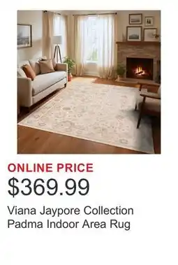 Costco Viana Jaypore Collection Padma Indoor Area Rug offer
