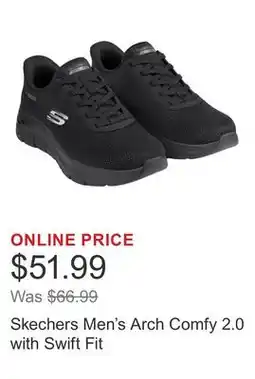 Costco Skechers Men's Arch Comfy 2.0 with Swift Fit offer