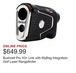 Costco Bushnell Pro X3+ Link with MyBag Integration Golf Laser Rangefinder offer