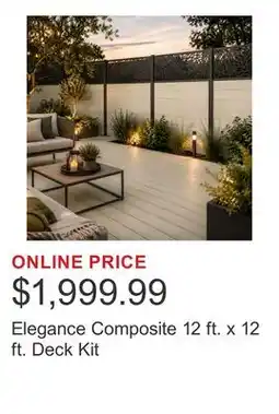 Costco Elegance Composite 12 ft. x 12 ft. Deck Kit offer