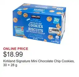 Costco Kirkland Signature Mini Chocolate Chip Cookies, 30 × offer
