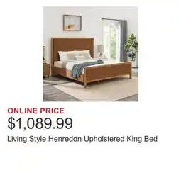 Costco Living Style Henredon Upholstered King Bed offer