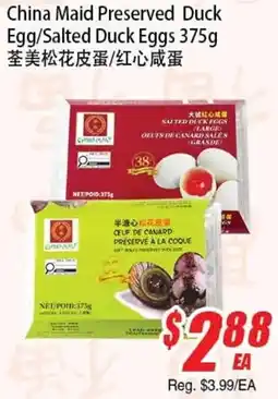 WinCo Food Mart China Maid Preserved Duck Egg/Salted Duck Eggs offer