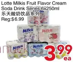 Yours Food Mart Lotte Milkis Fruit Flavor Cream Soda Drink Series offer