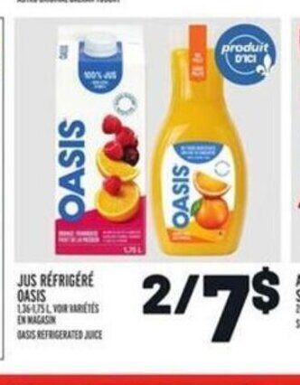 Metro Jus Réfrigéré Oasis offer