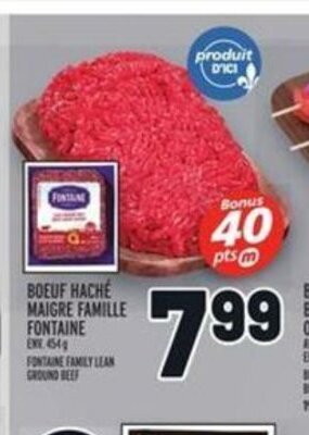 Metro Boeuf Haché Maigre Famille Fontaine offer