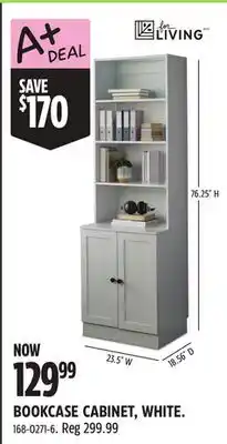 Canadian Tire BOOKCASE CABINET, WHITE offer