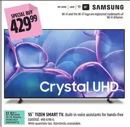 Canadian Tire SAMSUNG 55˝ TIZEN SMART TV offer