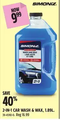 Canadian Tire SIMONIZ 2-IN-1 CAR WASH & WAX offer
