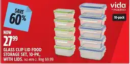 Canadian Tire GLASS CLIP LID FOOD STORAGE SET 10-PK., WITH LIDS offer