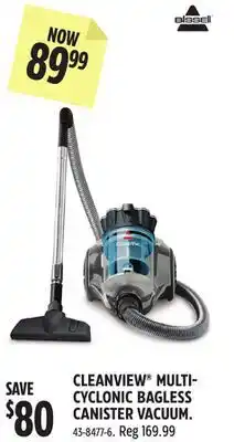 Canadian Tire CLEANVIEW MULTI-CYCLONIC BAGLESS CANISTER VACUUM offer