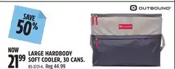 Canadian Tire OUTBOUND LARGE HARDBODY SOFT COOLER, 30 CANS offer