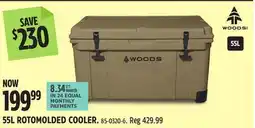 Canadian Tire WOODS 55L ROTOMOLDED COOLER offer