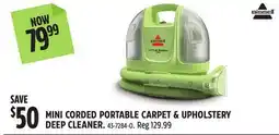 Canadian Tire BISSELL MINI CORDED PORTABLE CARPET & UPHOLSTERY DEEP CLEANER offer
