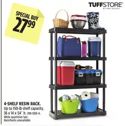 Canadian Tire TUFFSTORE 4-SHELF RESIN RACK offer