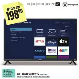 Canadian Tire 40 ROKU SMART TV offer