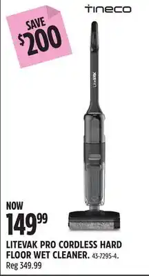 Canadian Tire TINECO LITEVAK PRO CORDLESS HARD FLOOR WET CLEANER offer