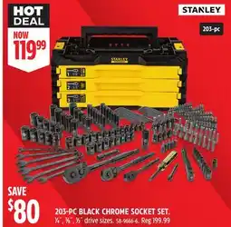 Canadian Tire STANLEY 203-PC BLACK CHROME SOCKET SET offer