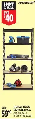 Canadian Tire MASTERCRAFT 5-SHELF METAL STORAGE RACK offer