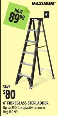 Canadian Tire 6' FIBREGLASS STEPLADDER offer