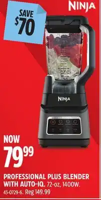 Canadian Tire NINJA PROFESSIONAL PLUS BLENDER WITH AUTO-IQ offer