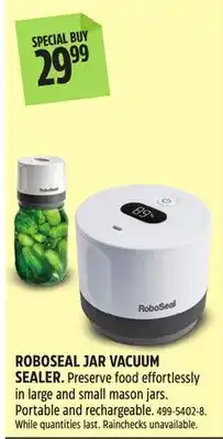 Canadian Tire ROBOSEAL JAR VACUUM SEALER offer